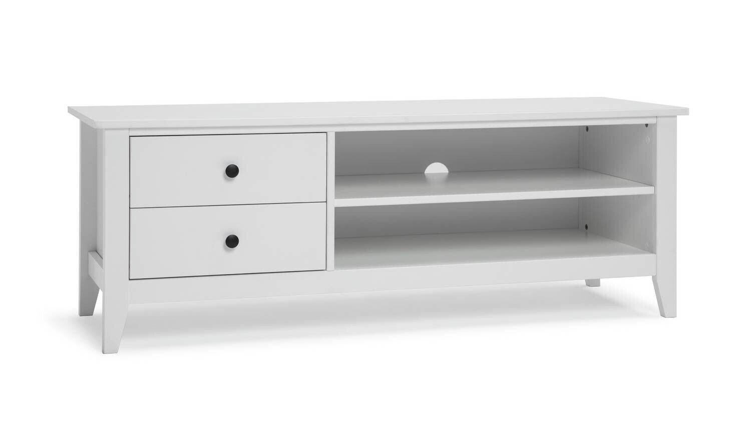 Habitat Minato 2 Drawer TV Unit White Stylish and Functional Media Storage