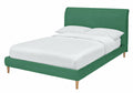 Macaroon Velvet Kingsize Bed Frame Green Luxurious and Comfortable Bed