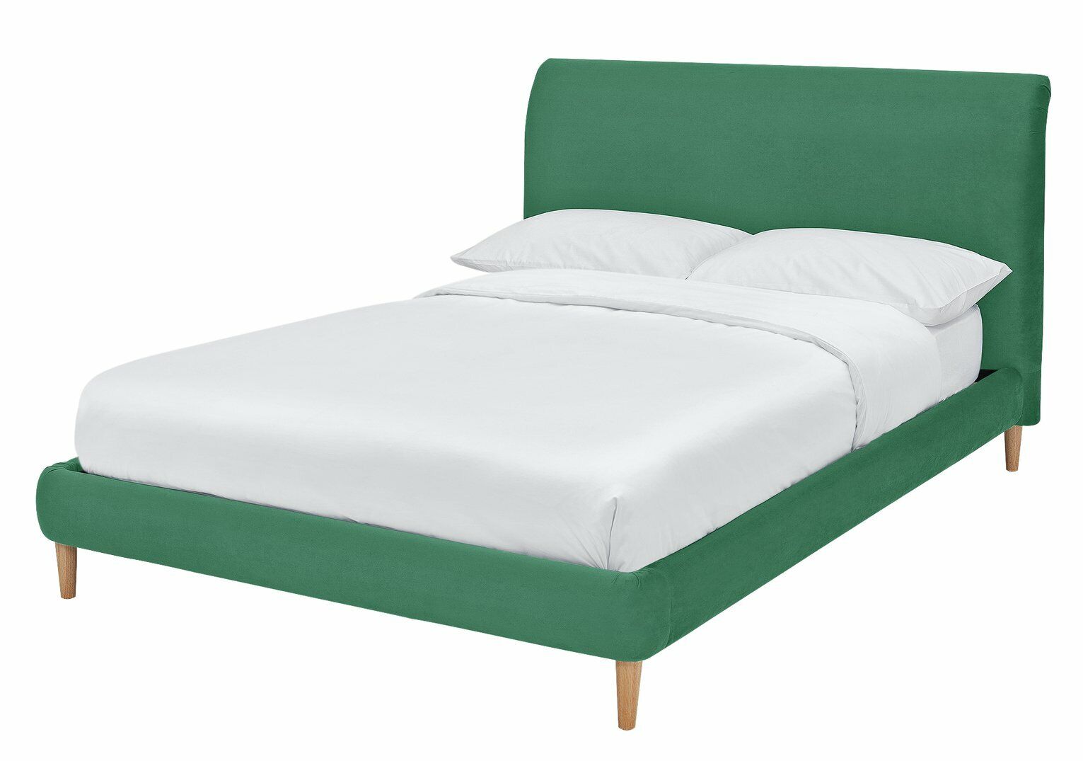 Macaroon Velvet Kingsize Bed Frame Green Luxurious and Comfortable Bed