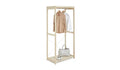 Flicka Open Single Rail Wardrobe Pine Freestanding Clothes Storage Organiser