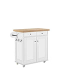 Portland Kitchen Cart White/Oak Modern and Functional Kitchen Storage Design