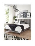 Aspire Pheobe Stylish Upholstered Bed Kingsize Grey Modern Bed Solution