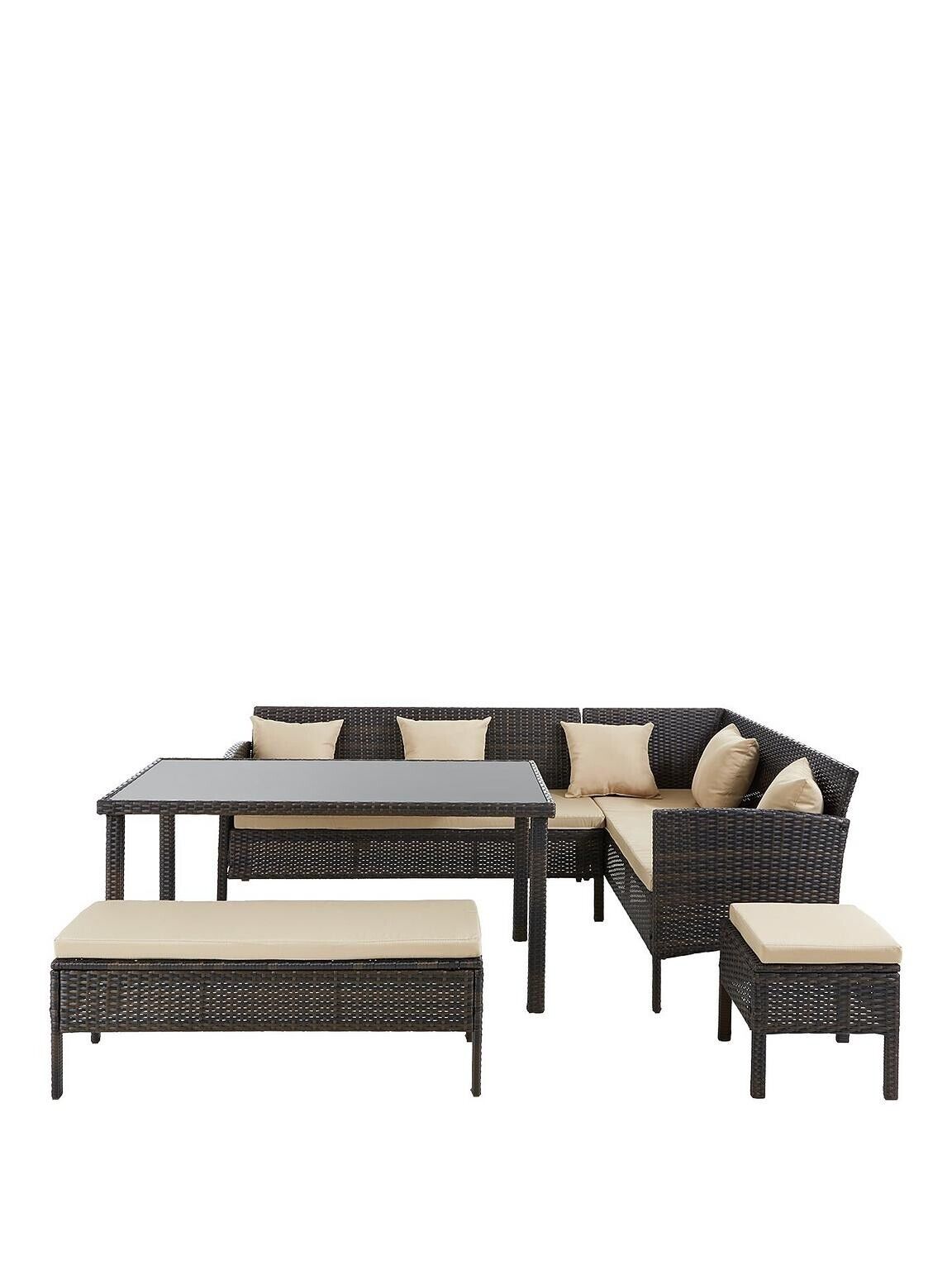 Monte Carlo Corner Dining Set Seats Up To 8 Stylish Spacious Outdoor Furniture