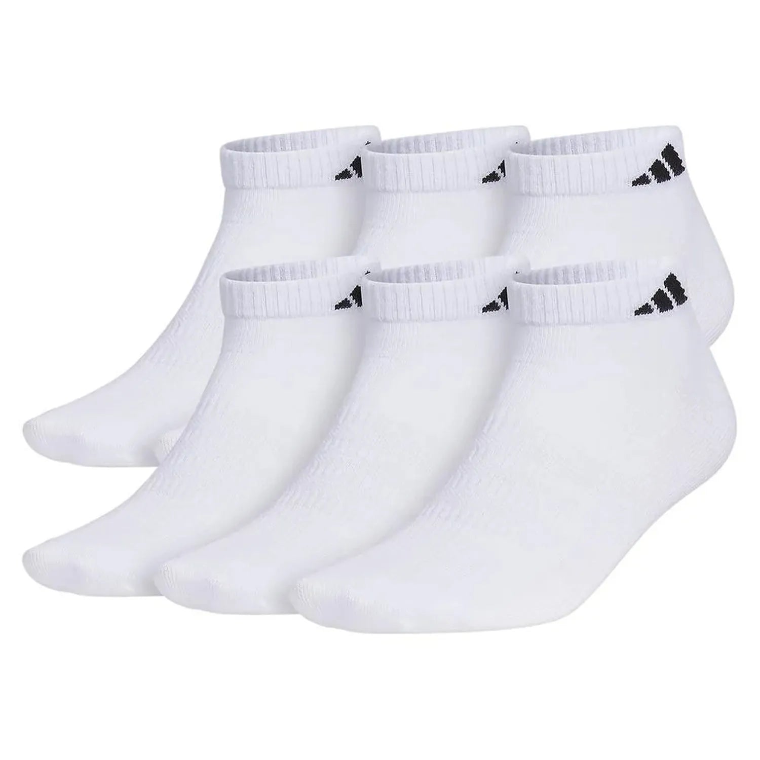 Men's Superlite 3.0 6 Pack Low Cut Tennis Socks White and Black - L