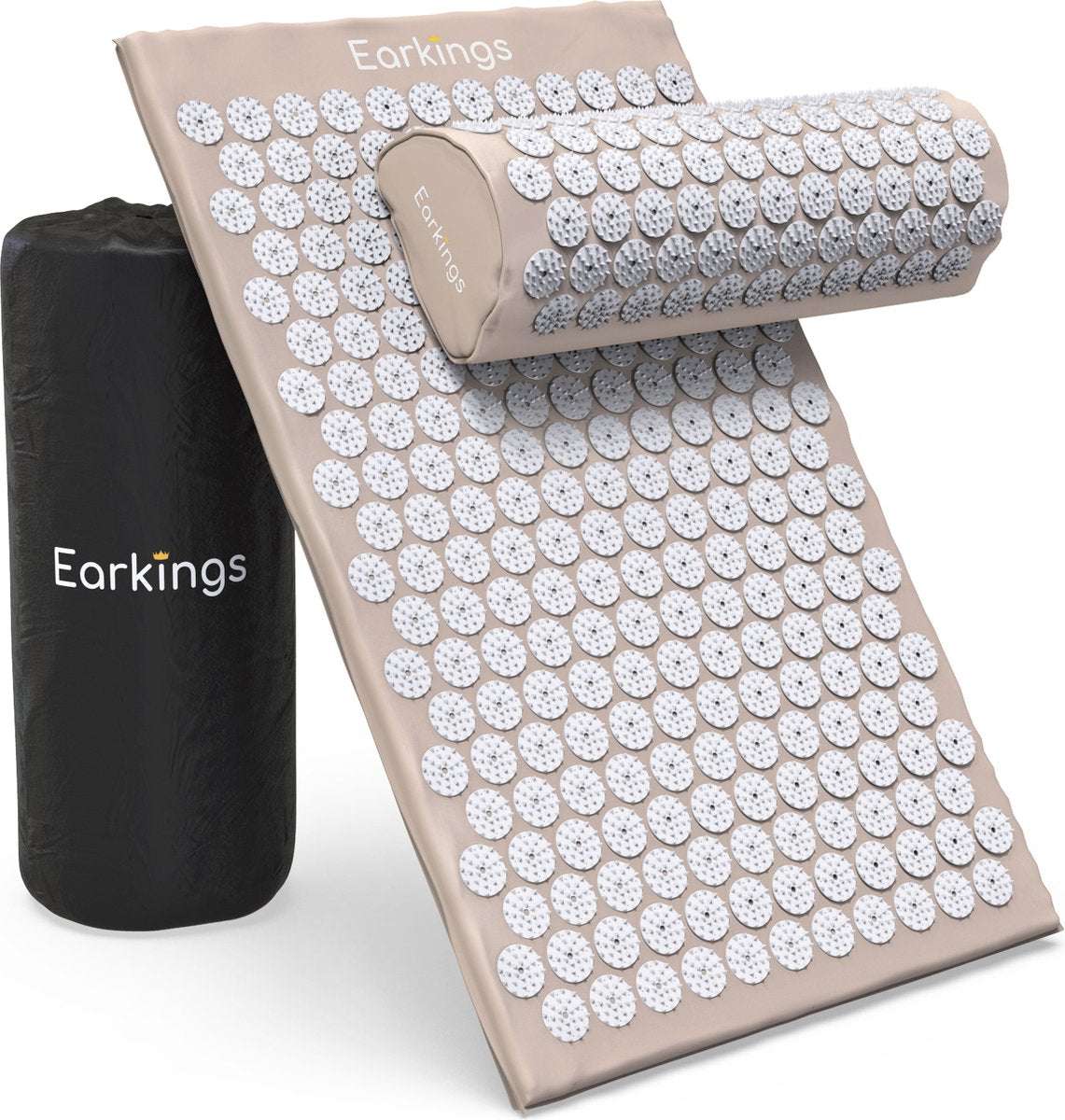 Spijkermat met kussen en met Opbergtas - 8000+ punten - Beige