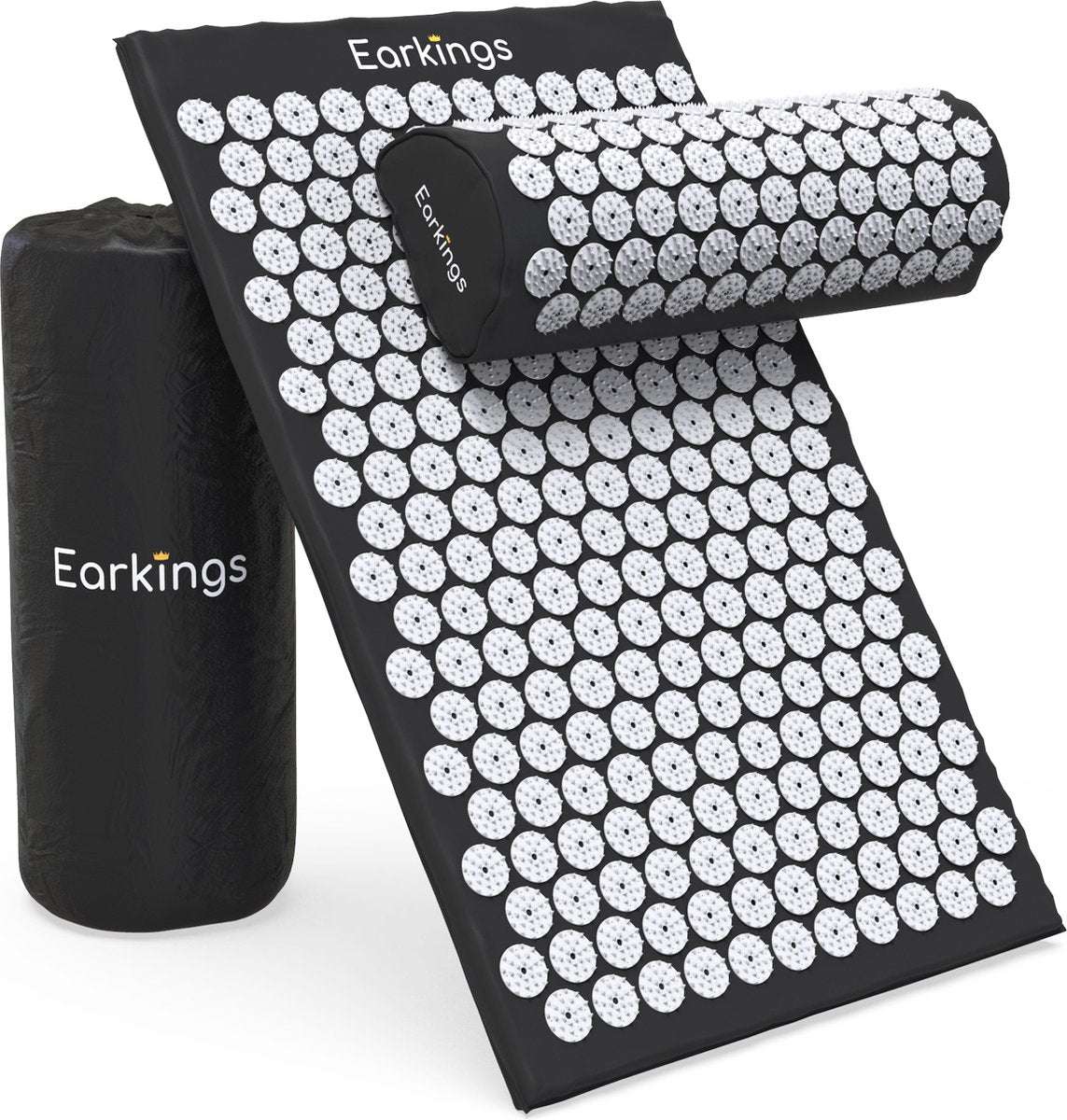 Spijkermat met kussen en met Opbergtas - 8000+ punten - Zwart