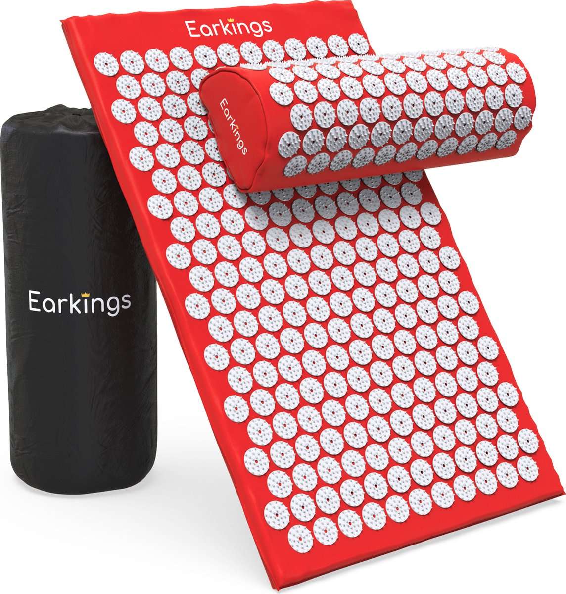 Spijkermat met kussen en met Opbergtas - 8000+ punten - Rood