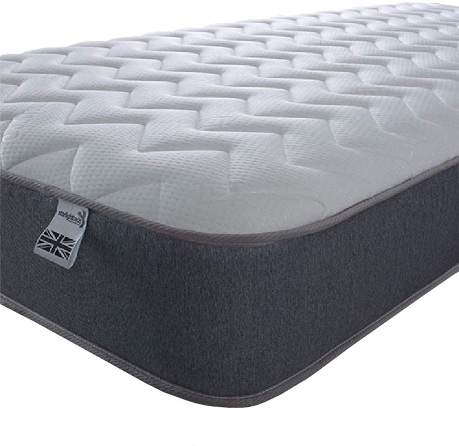 Starlight Beds Memory Foam & Spring Comfort Finish Mattress - 2ft6 Shorty Small Single Mattress (75cm x 175cm)