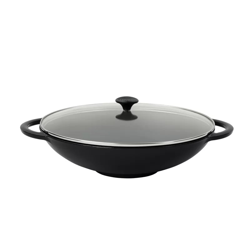 Chasseur Wok with Glass Lid - Black