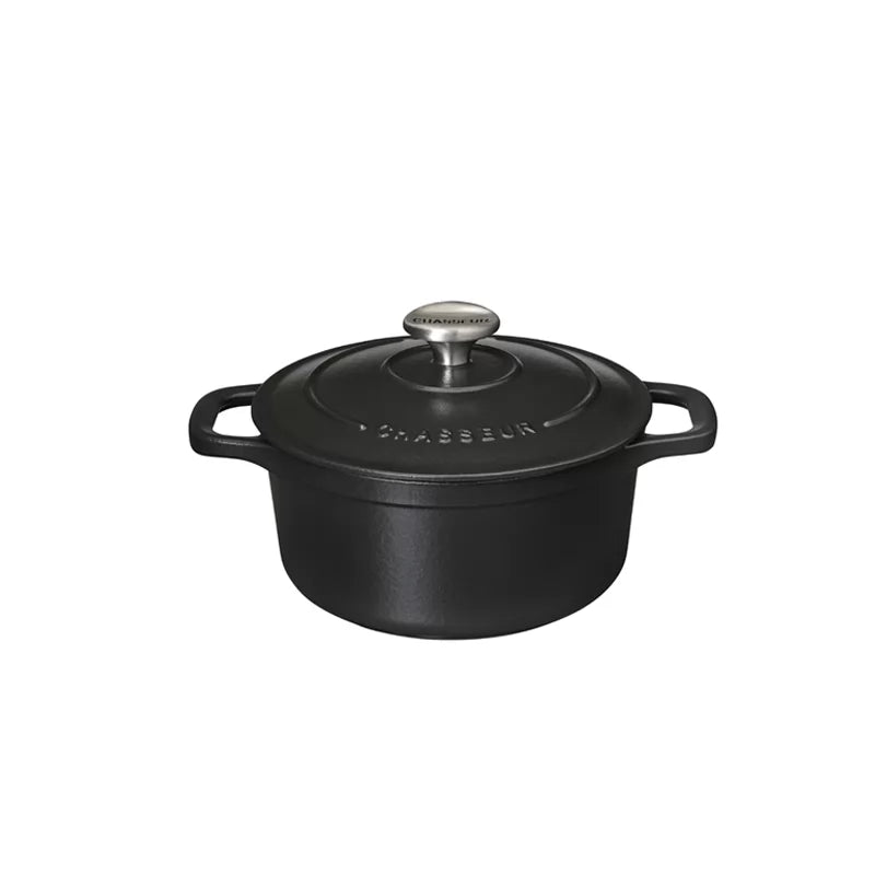 Chasseur 16cm Round Casserole - Matt Black