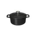 Chasseur 18cm Round Casserole - Matt Black