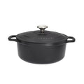 Chasseur 26cm Round Casserole - Matt Black