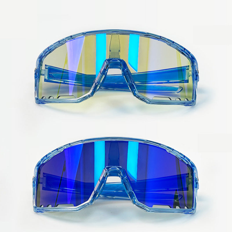 Cycling Glasses Vibel, Color Changing, Bonus Polarizer - Transparent blue frame blue lenses