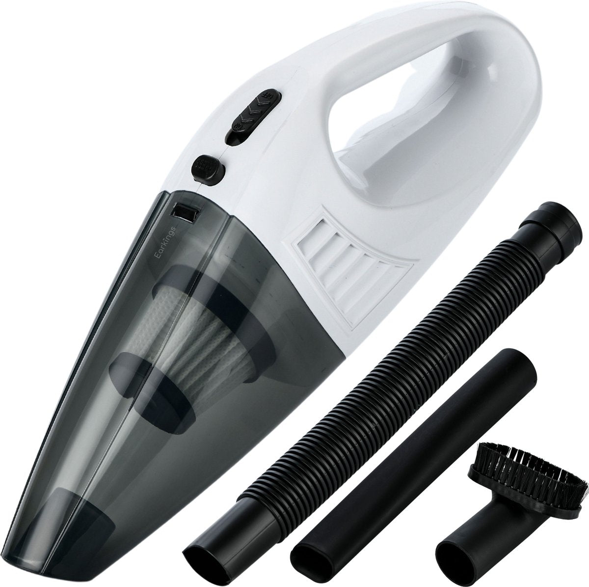Kruimelzuiger Stofzuiger Snoerloos met 3 Opzetstukken incl. HEPA Filter - Wit
