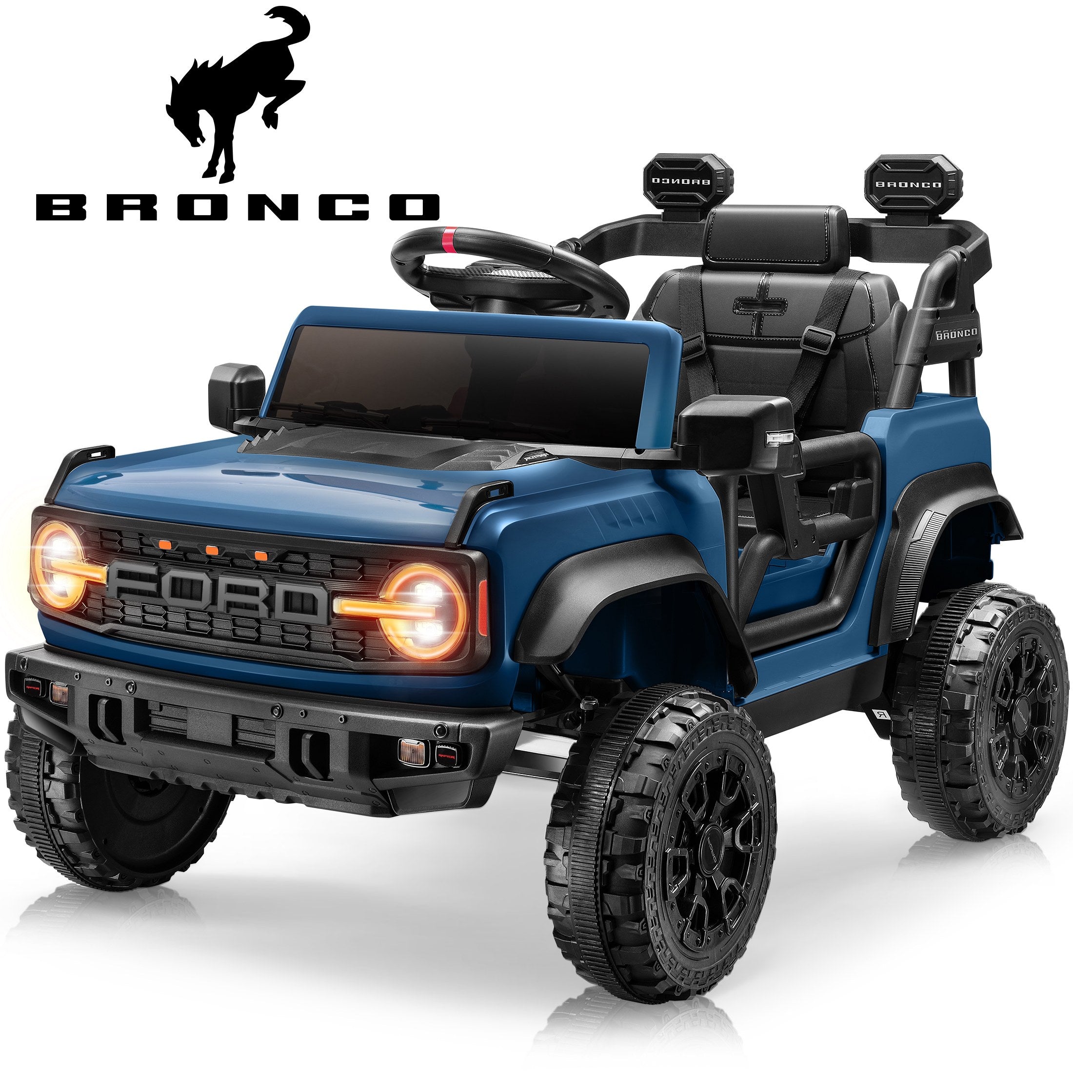 iYofe 12V Ford Bronco Blaze 12V Electric Ride-On Car - Blue