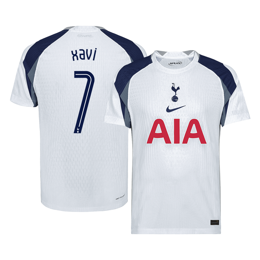 XAVI #7 Tottenham Hotspur Home Player Version Soccer Jersey 2025/26 - UCL - XL