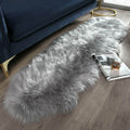 Soft Faux Fur Rug,Sheepskin Chair Cover Seat Pad Shaggy,Area Rugs - Gray / 3x5 ft(90x150cm)
