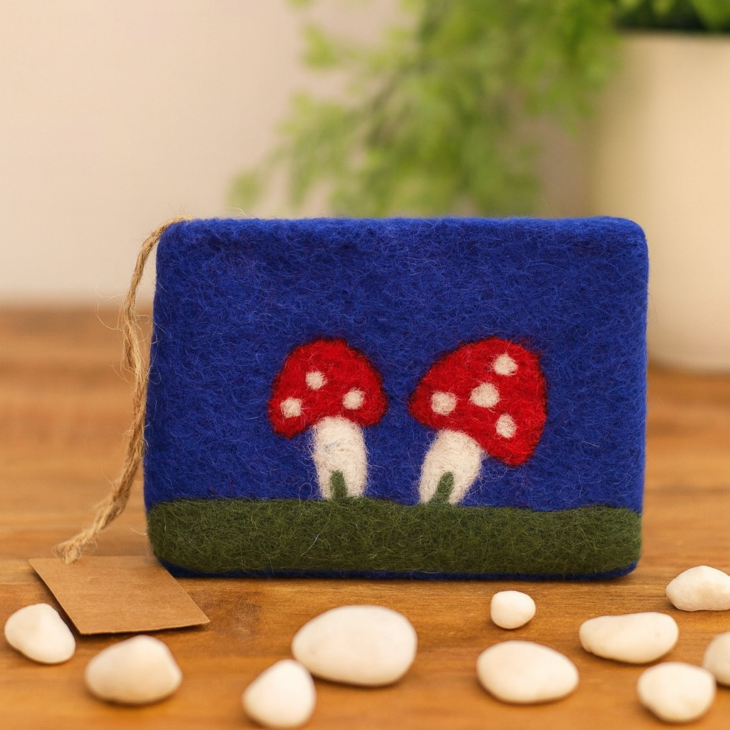 Mushroom Zipper Pouch, Assorted