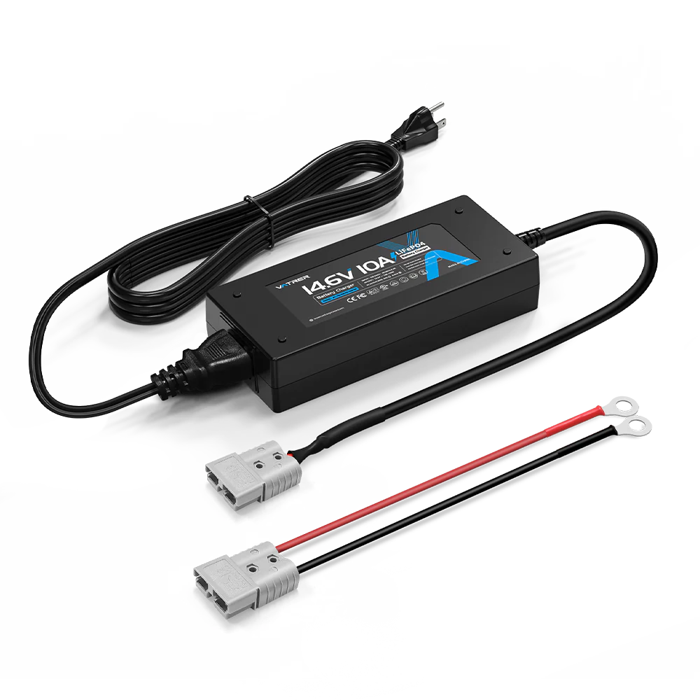 Vatrer 14.6V 10A Intelligent AC-DC Charger for 12V Lithium Iron Phosphate