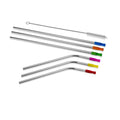 CellarDine Metal Straws with Silicone Tops