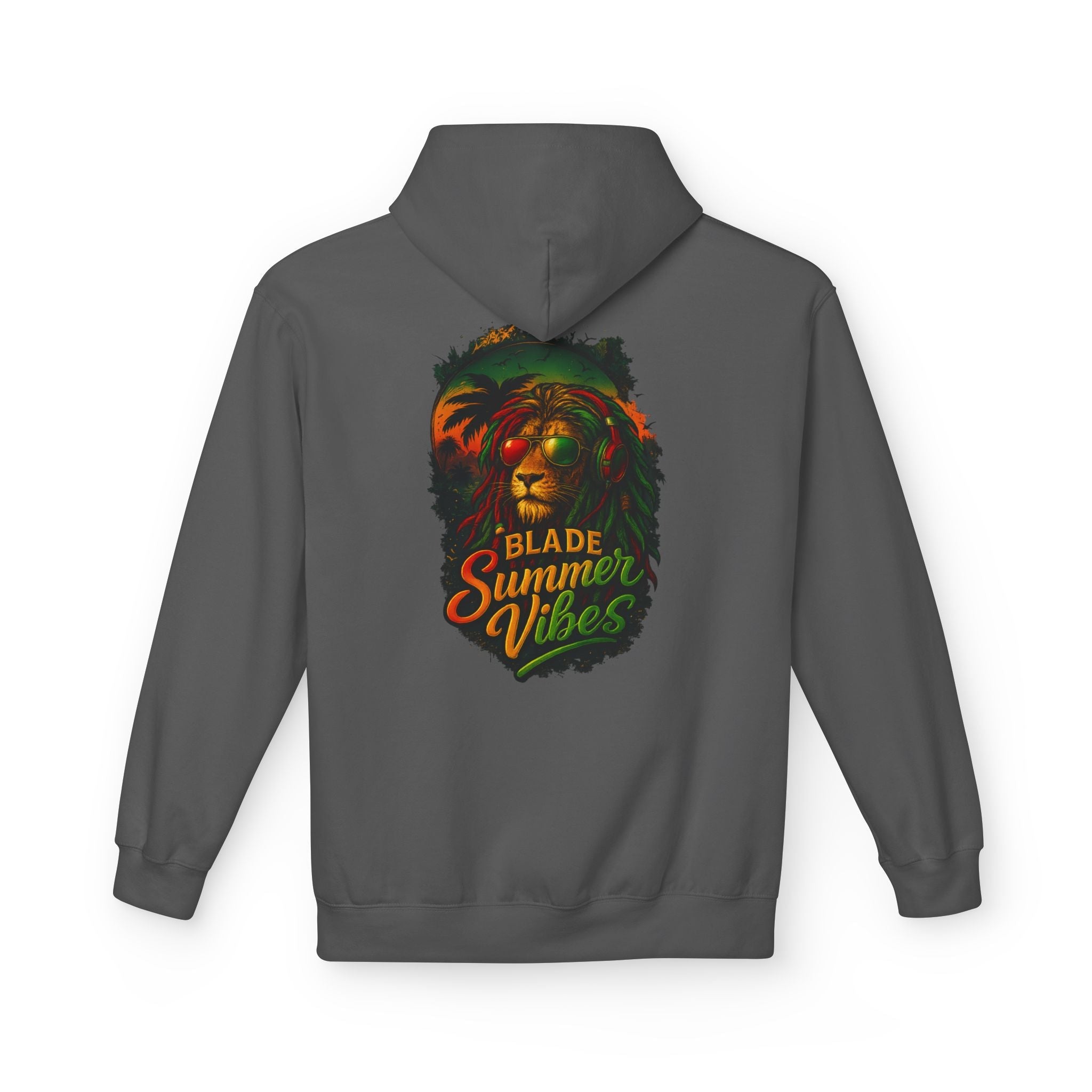Rasta Lion Hoodie - 2XL / Charcoal