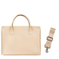 15.6 Inch PU Leather Laptop Bag for Women - Beige