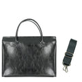 15.6 Inch PU Leather Laptop Bag for Women - Black