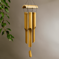 Bamboo Wind Chime Natural Finish 4 Large Tubes