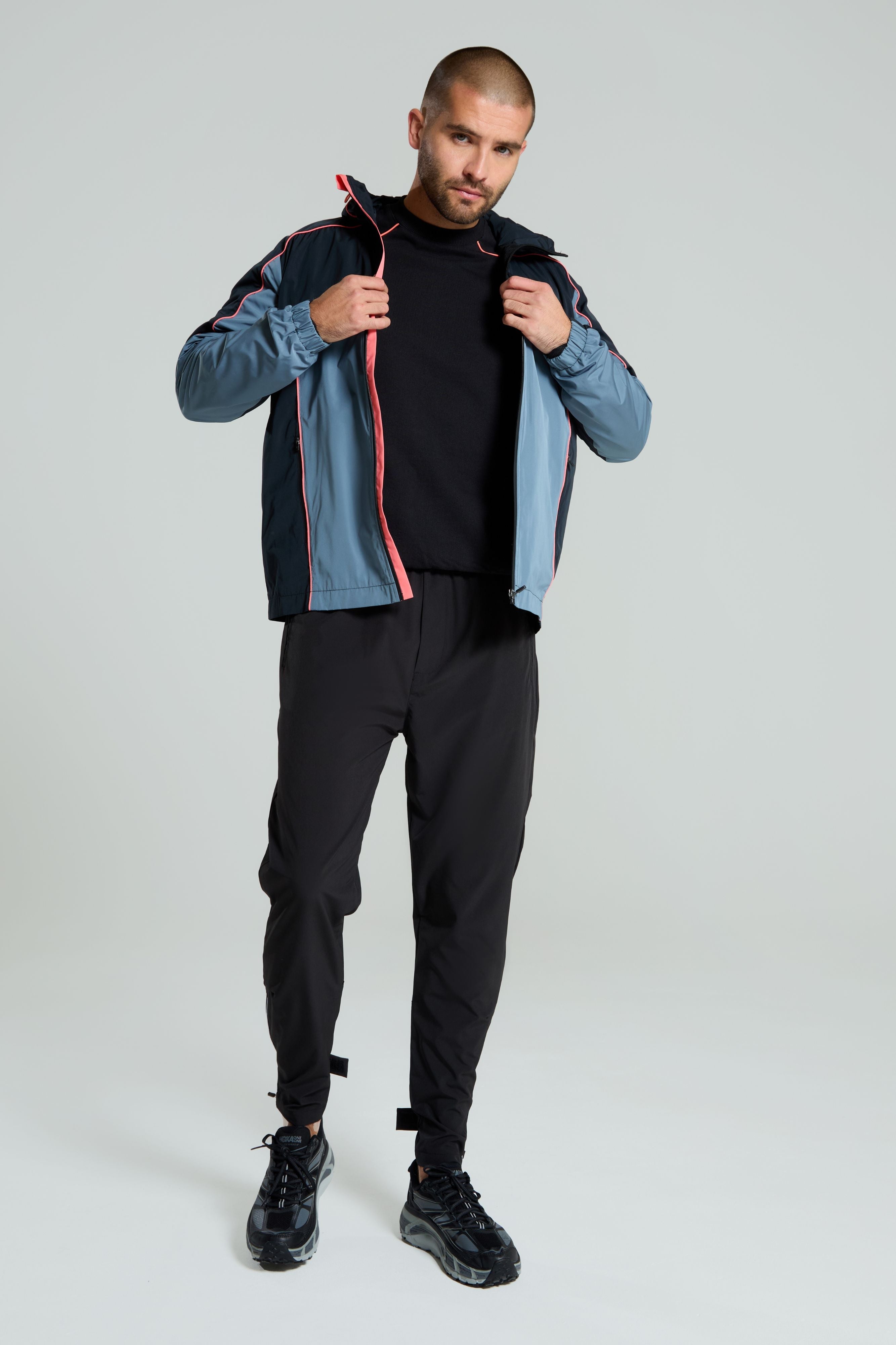 Men's Technical Jacket: Grey/Black - Grey / M