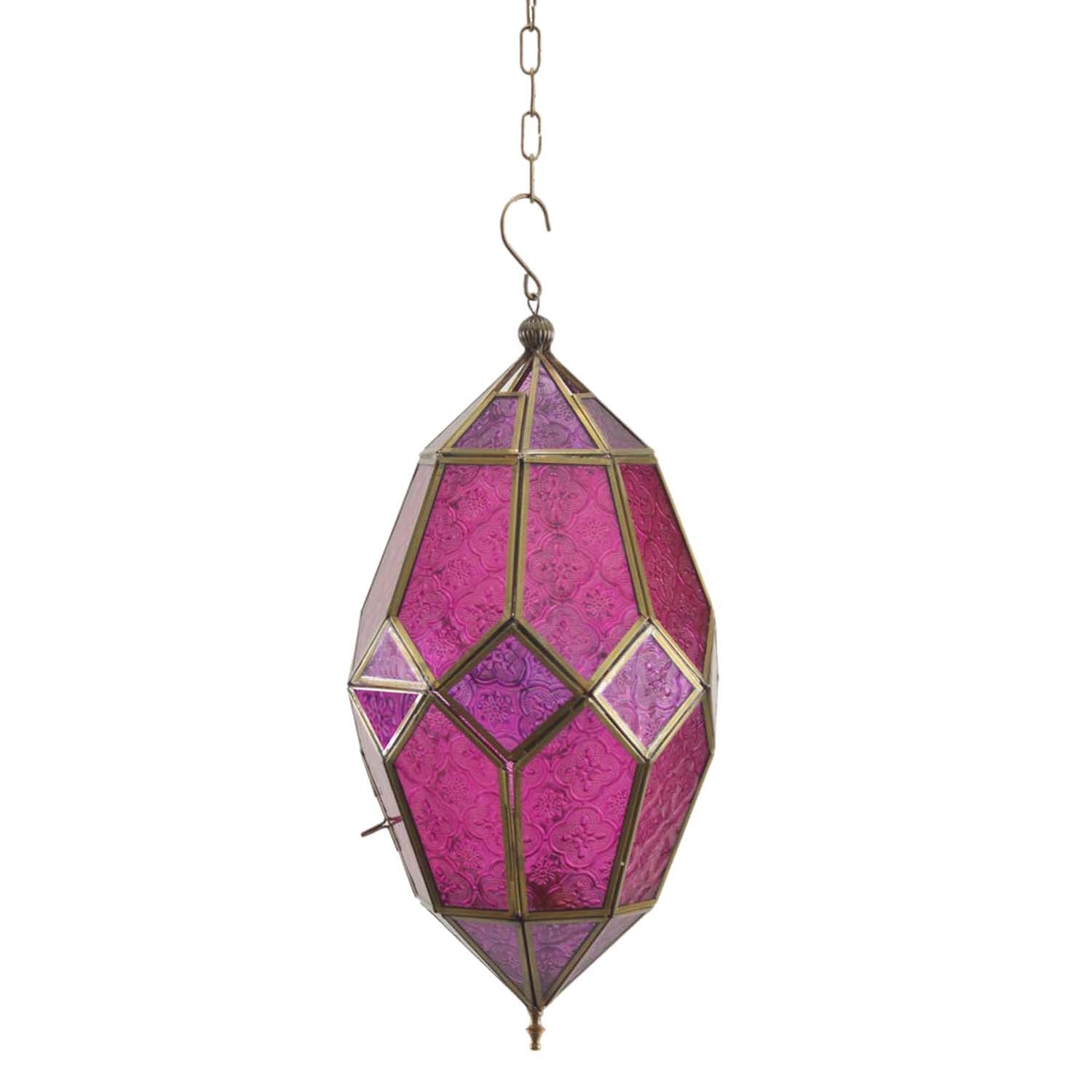 Orientalische Hängelaterne Selma - Pink-Lila