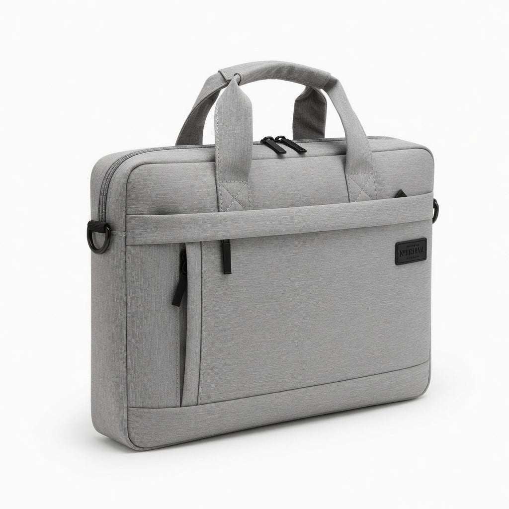 17.3" Waterproof Canvas Laptop Bag for Men Women - Deep Grey