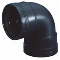 Wavin PP bocht 88,5 graden 2 x manchet 75 mm zwart