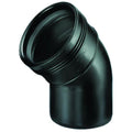 Wavin PP bocht 45 graden spie x manchet 75 mm zwart