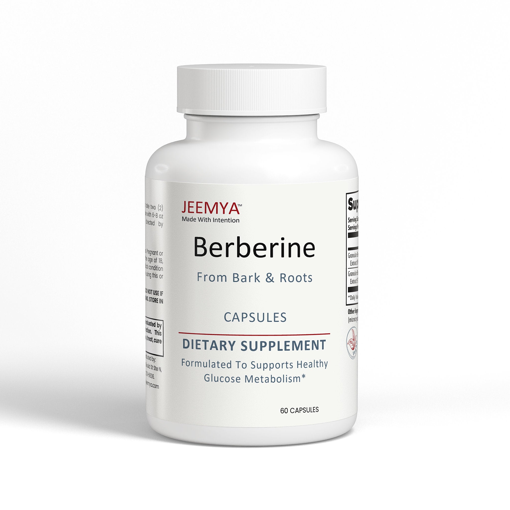Berberine Supplement HCl | Metabolic Health Support 800mg · 60 Capsules · 30-Day Supply