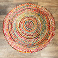 Jute Recycled Cotton Round Rug 120cm
