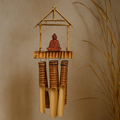Bamboo Wind Chime 6-Tube Buddha Medium
