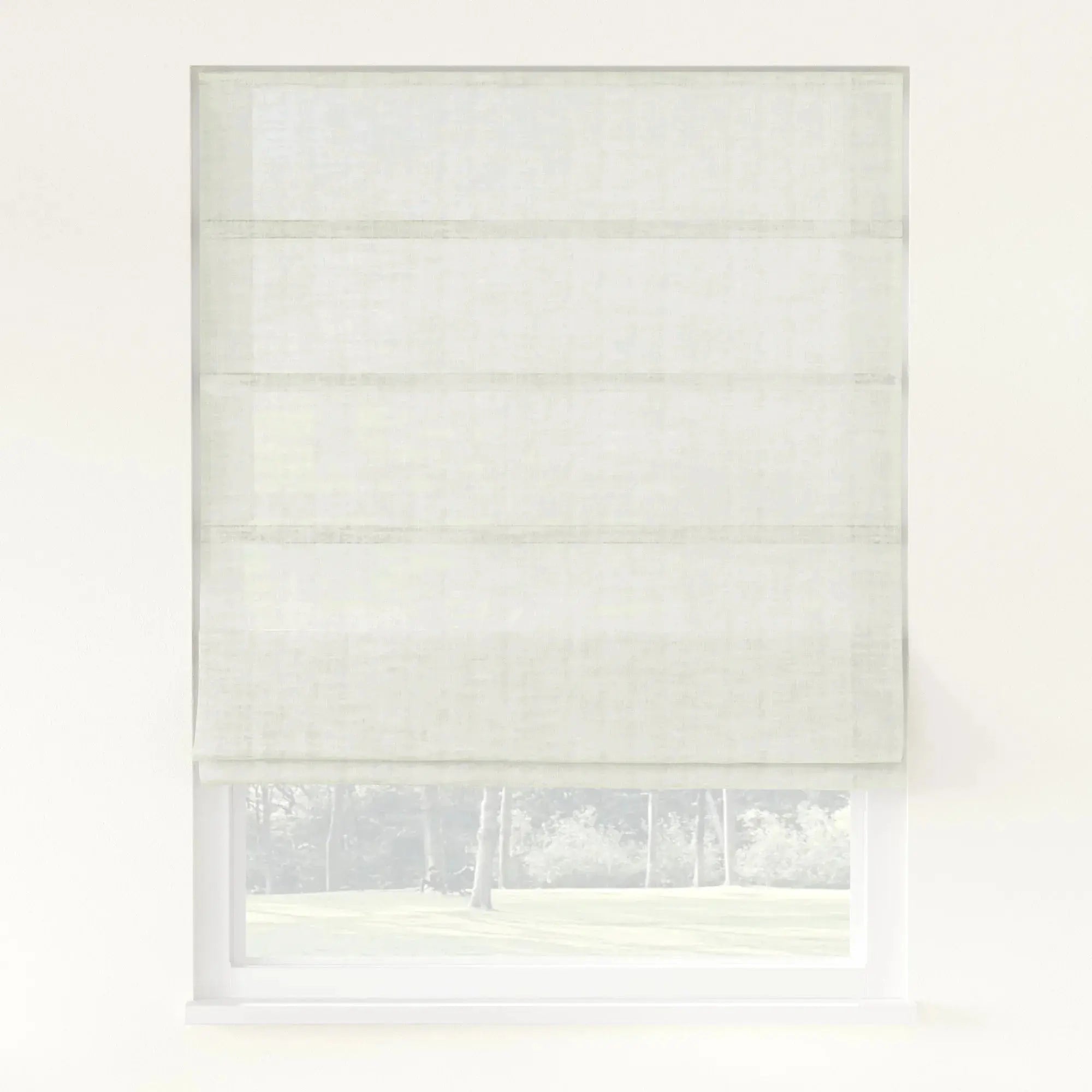 Florence Linen Roman Shade Cordless - Ivory White-898-2