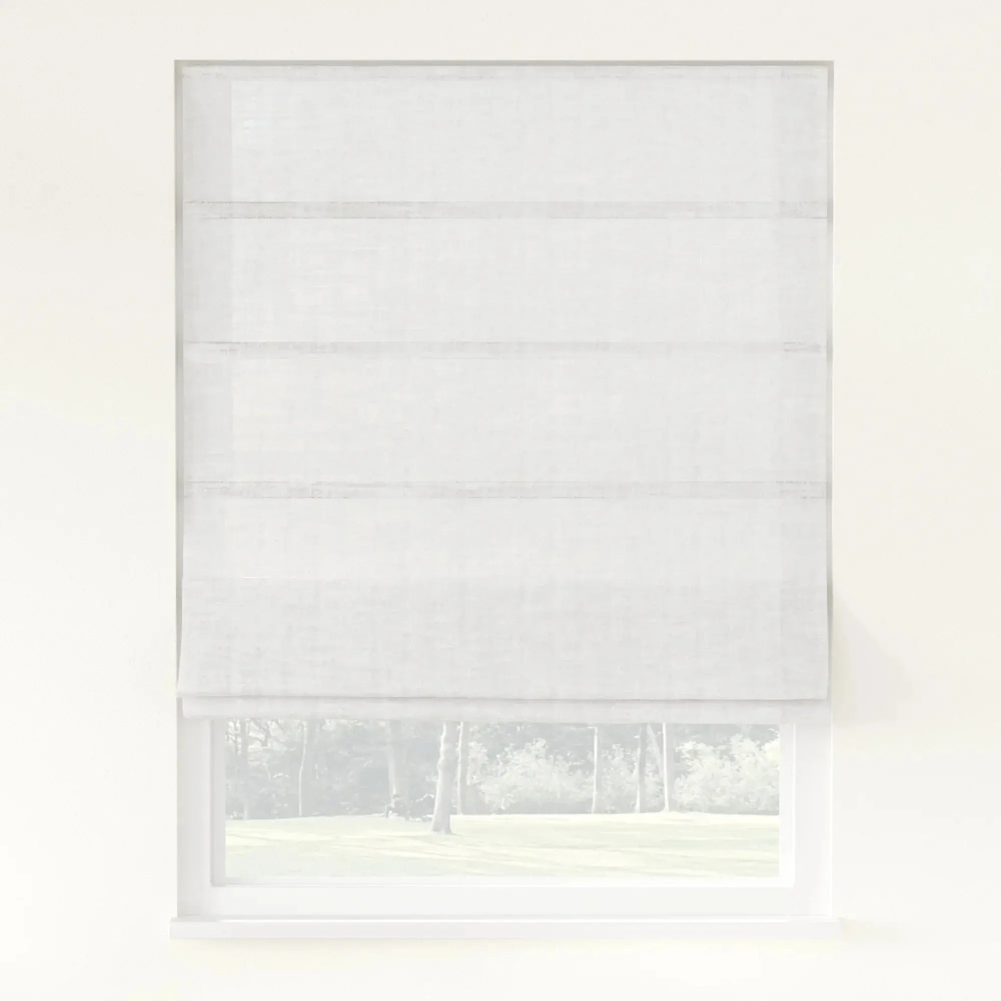 Florence Linen Roman Shade Cordless - Pure White-898-0