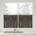 Florence Linen Pleated Cafe Curtains - Summer Tan-898-14