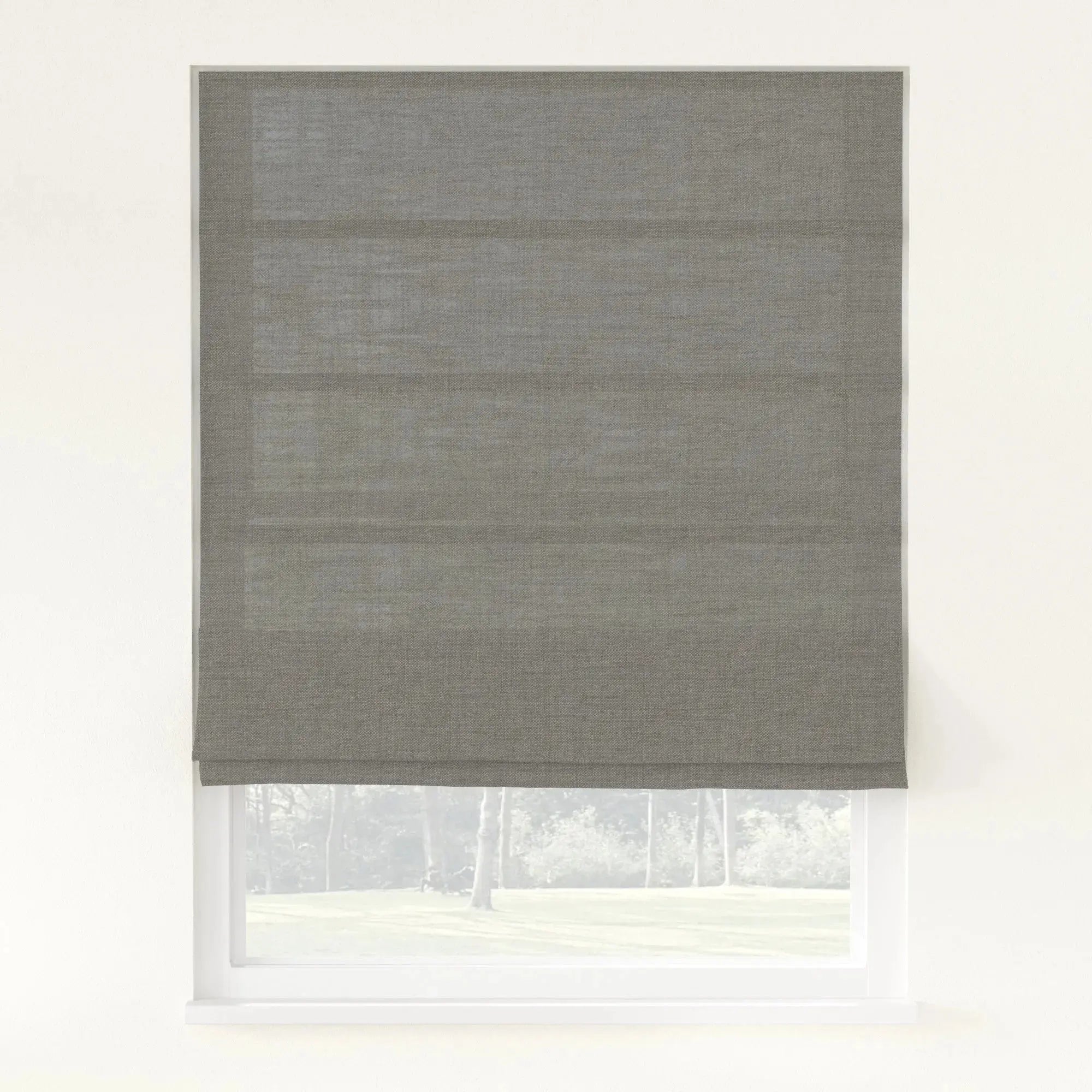 Florence Linen Roman Shade Cordless - Light Grey-898-15