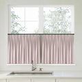 Florence Linen Pleated Cafe Curtains - Light Pink-898-19