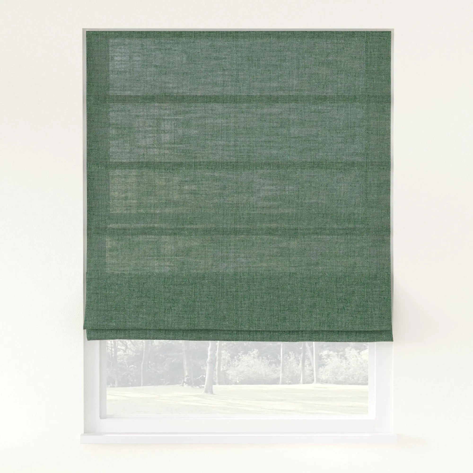Florence Linen Roman Shade Cordless - Jade Green-898-31
