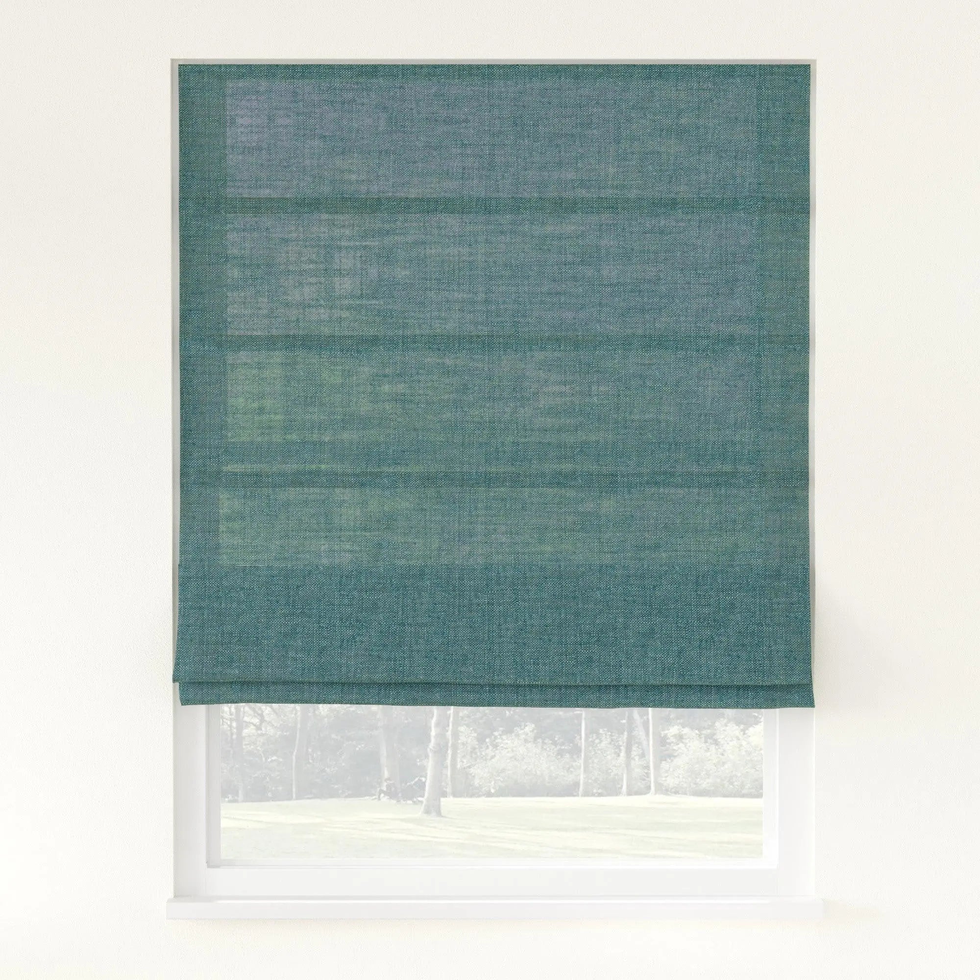Florence Linen Roman Shade Cordless - Indigo Blue-898-34