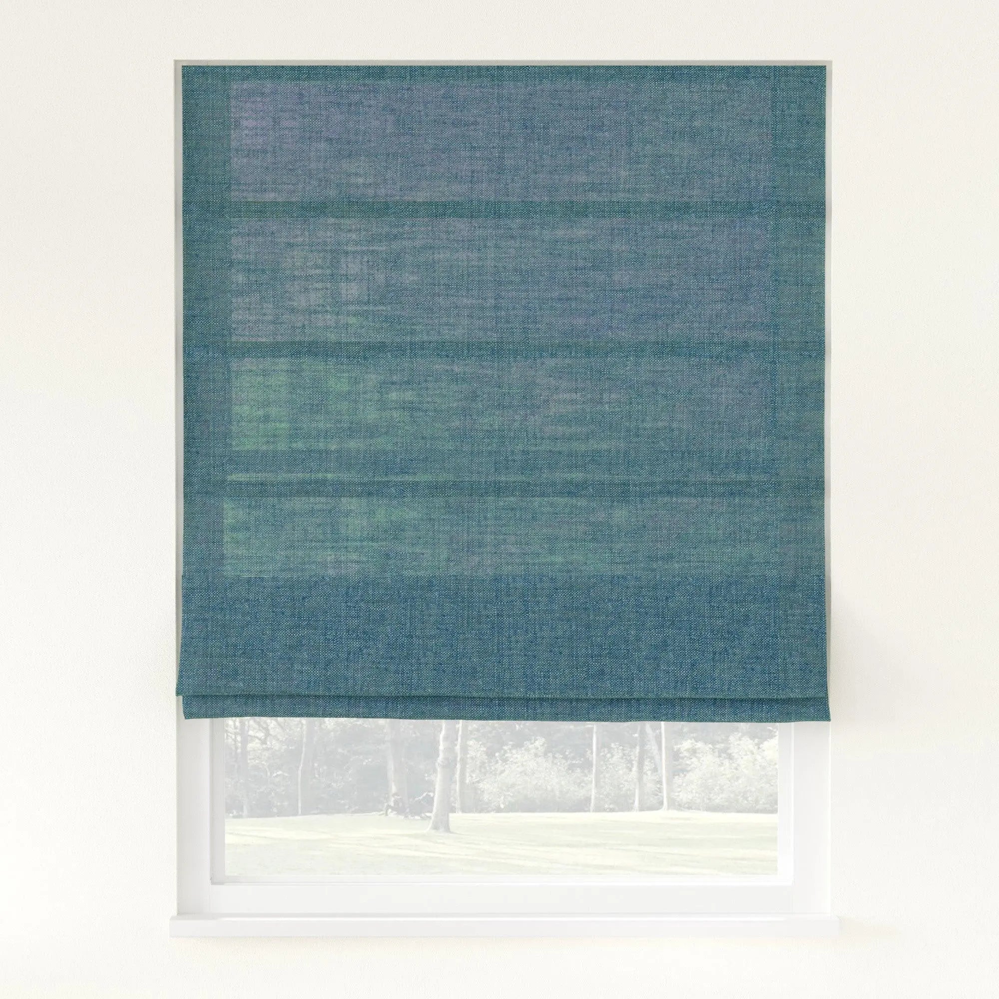 Florence Linen Roman Shade Cordless - Royal Blue-898-35