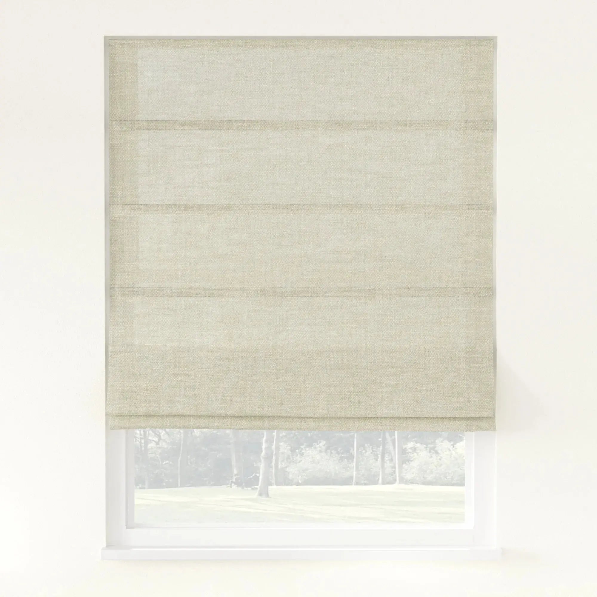 Florence Linen Roman Shade Cordless - Khaki-898-4