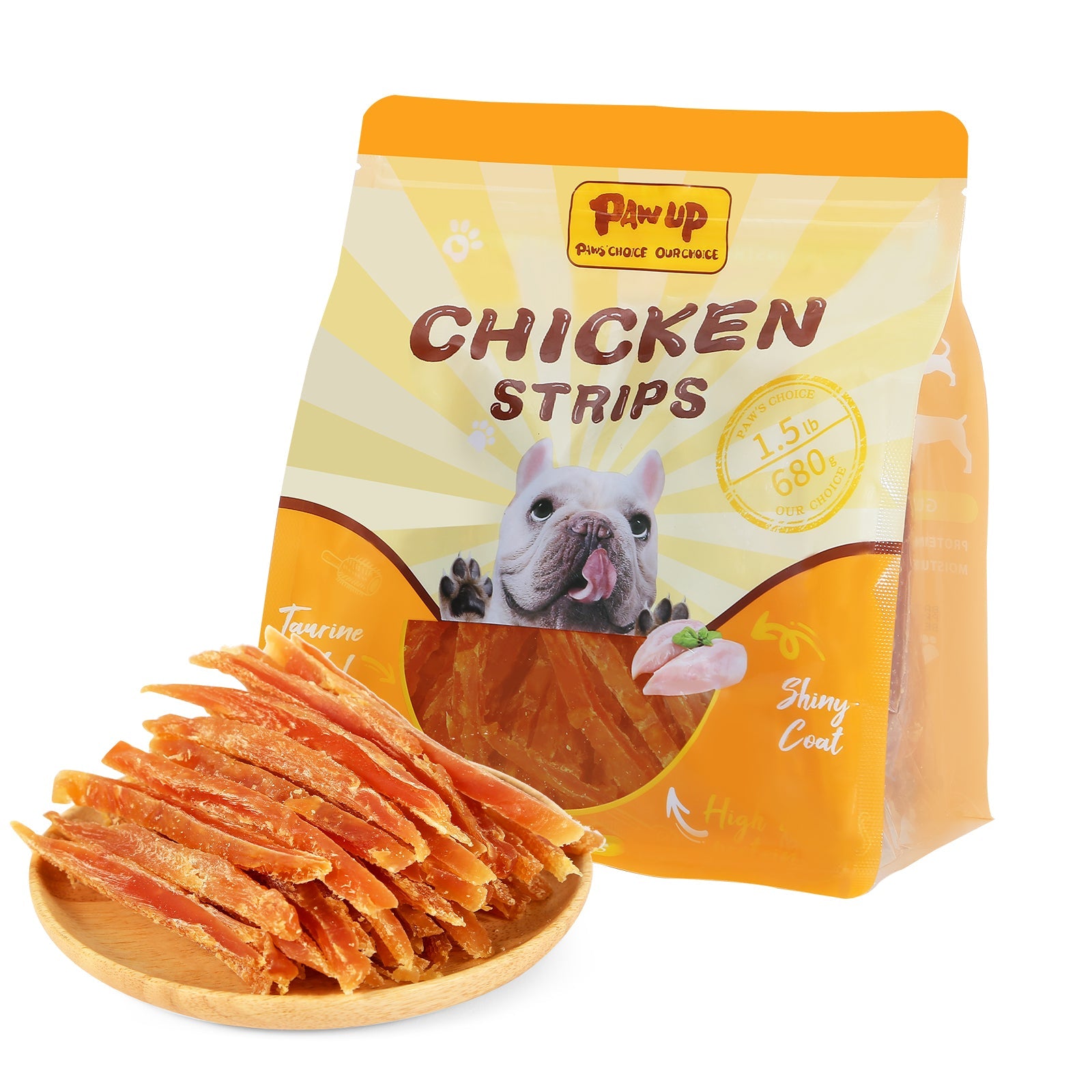 Chicken Jerky Strip Dog Treats, Rawhide-Free Training Snacks for Dogs, 24 oz