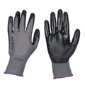Nitrile Dipped Knit Gloves, 13ga, XXL/11, Gray/Black, 12 pairs