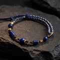 Wisdom & Protection – Lapis Lazuli Woven Bracelet
