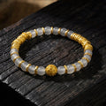 Wealth & Stability – Gray Agate Fortune Bracelet