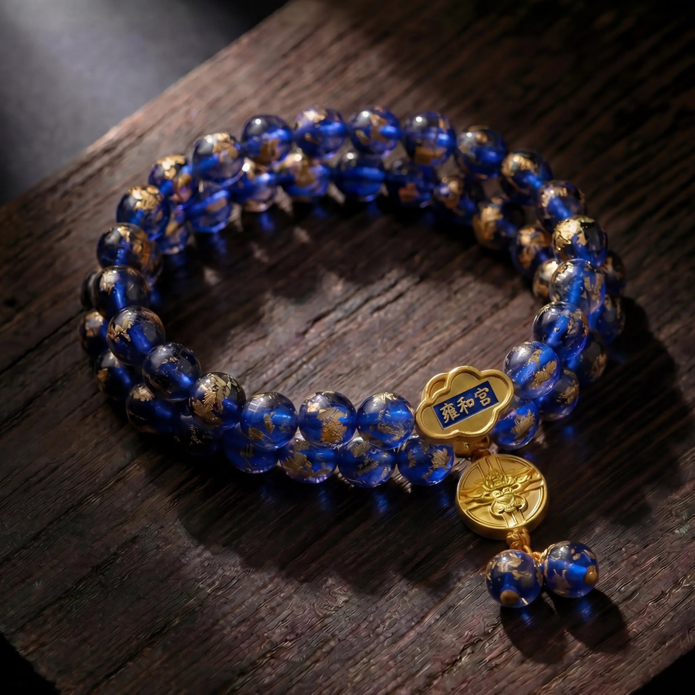 Calm & Communication – Temple Incense Ash Liuli Mala Bracelet